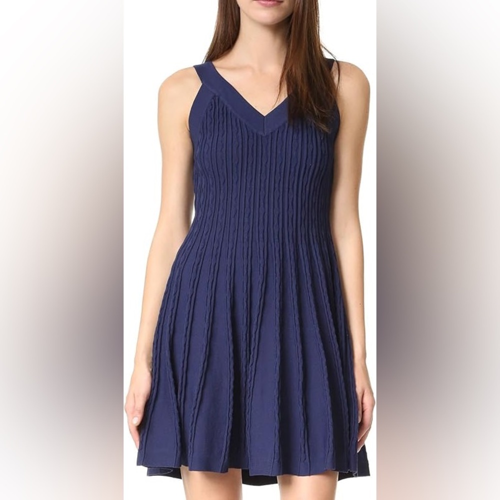 Milly Textured Tech Fit-And-Flare Dress